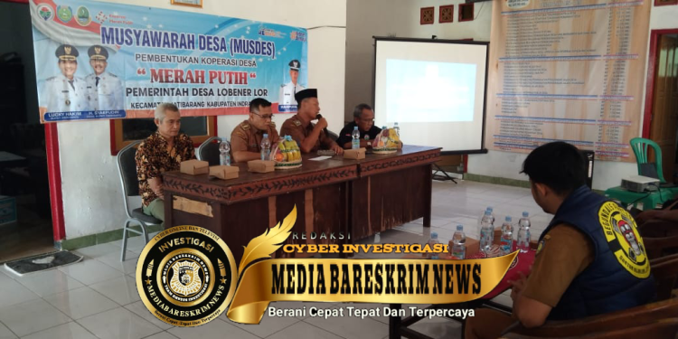 Koperasi Merah Putih Desa Lobener Lor Resmi Dibentuk , Diharapkan Jadi Percontohan di Kecamatan Jatibarang